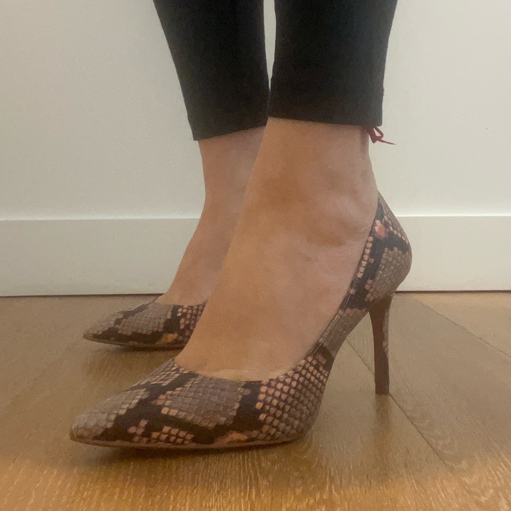 Banana Republic Snakeskin Heels - Brown and Pink